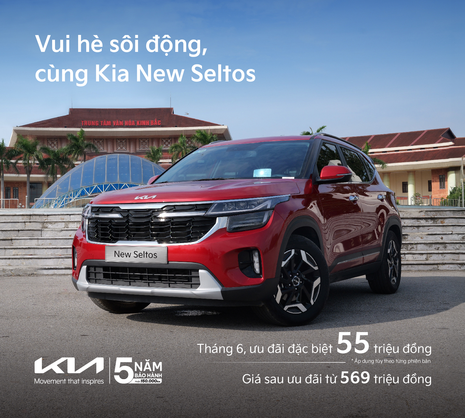 Kia New Seltos ưu đãi đặc biệt 55 triệu, giá chỉ từ 569 triệu đồng